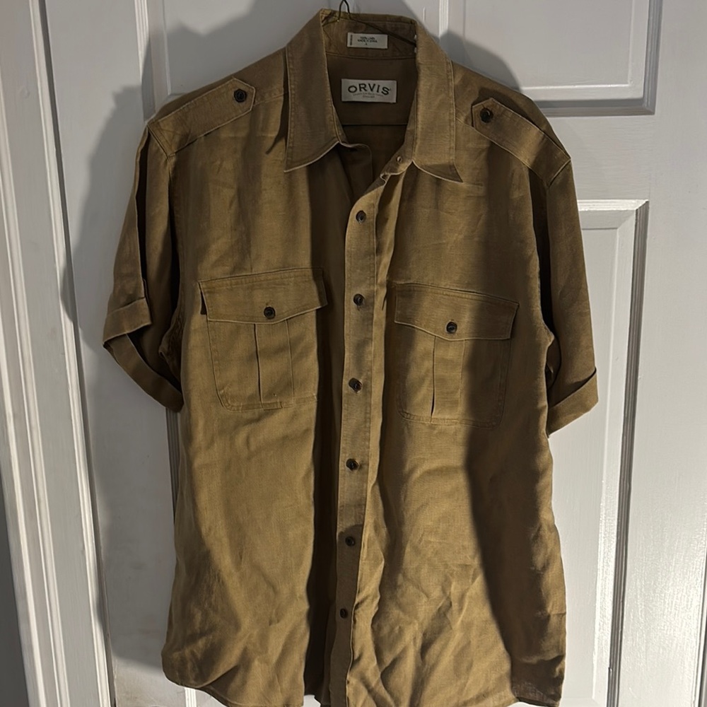 Orvis Brown Casual Button Down Shirt